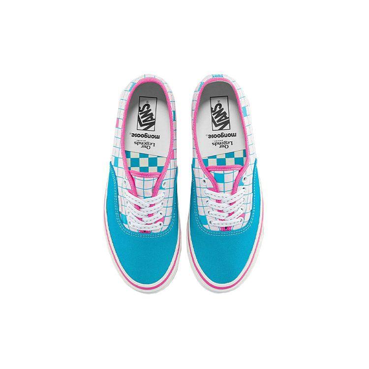 Vans Our Legends x Authentic 44 DX Mongoose - Turquoise Pink Checkerboard Unisex Sneakers Blue VN0A7Q5CFZP