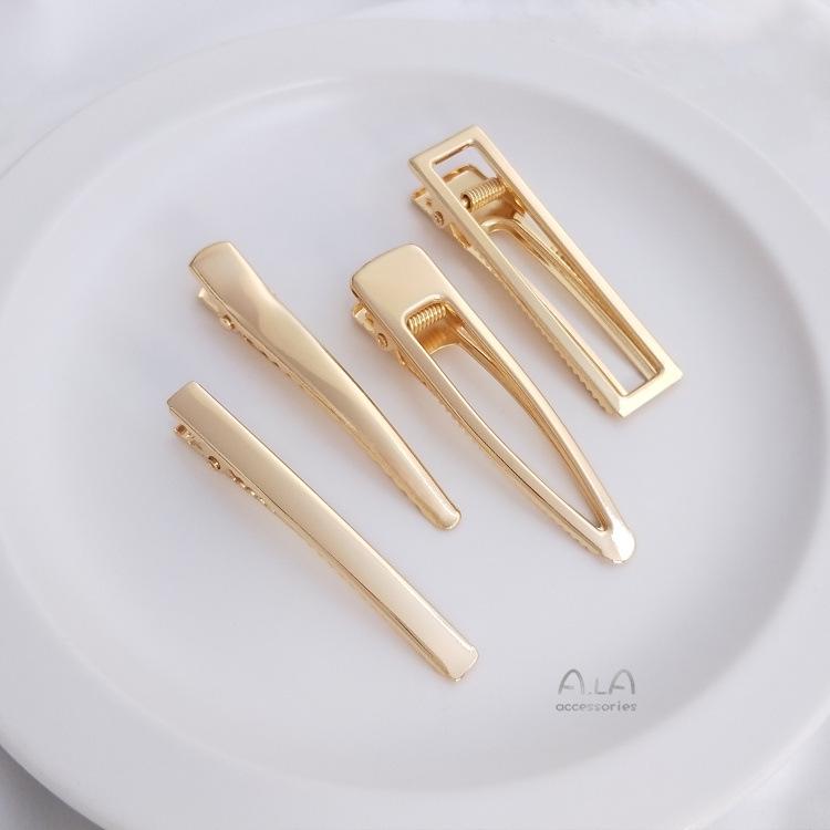 

14K Gold-Filled Duckbill Hair Clip with Thickened Square Design