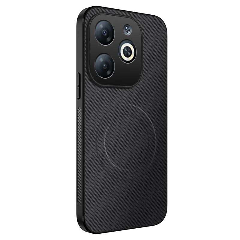 For Infinix Smart 8 9 Phone Case Magnetic Wireless Charging Lens Protection Shockproof Silicone Leather Back Cover Shell Cases