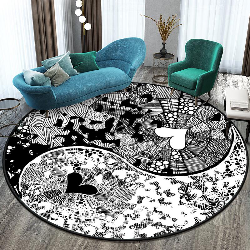 Schéma Tai Chi Bagua Kruhová podložka na koberce Malé koberečky do ložnice Koberec do umývárny Podložka pro domácí mazlíčky