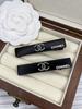 Rhinestone CC Logo Hair Barrettes, Black Elegant Hair Clips, Luxury Brand Beauty Accessories Hair Pins