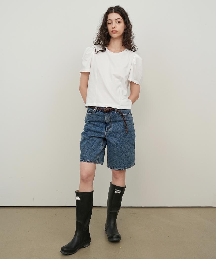 PAUL&ALICE Puff Round Neck Tee / 2 Colors