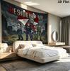 Resident Evil Wall Tapestry Aesthetic Wall Hanging Printed Fabric Blanket Decorative Tapestries For Bedroom Living Room Home Decor