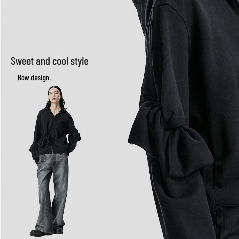 JNBY 2023 Fall Hooded Zipper Sweatshirt