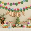 48Pcs Artificial Palm Leaf Flowers Heads Fake Leaf Hawaiian Jungle Beach Theme Birthday Party Dining Table Wedding Decoration