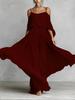 Women's Light Luxury Off-the-Shoulder Spaghetti Strap Maxi Dress