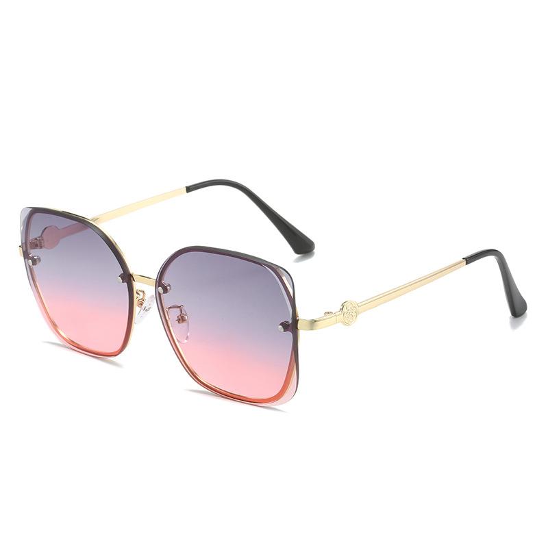 

Солнцезащитные очки в квадратной оправе с металлическим копировальным узором, женские солнцезащитные очки, качественные очки regular