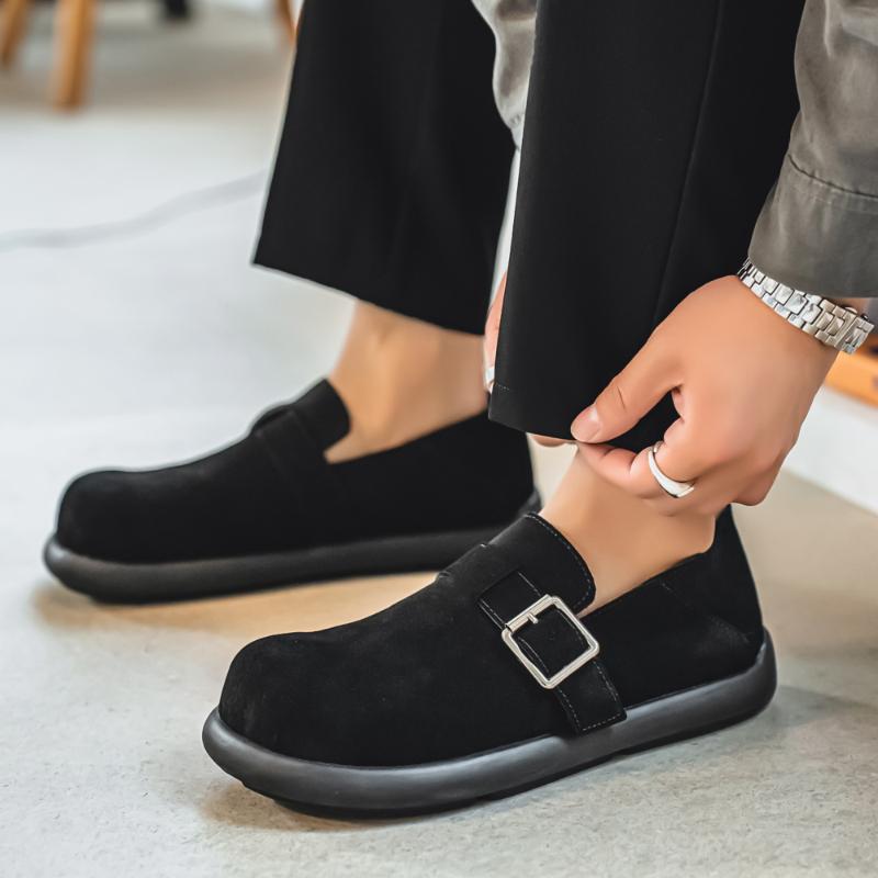 New Men's Shoes Lightweight Comfortable One Step Lazy Shoes Anti Slip Sports Bean Shoes Soft Bottom Wide Toe Men's Casual Shoes