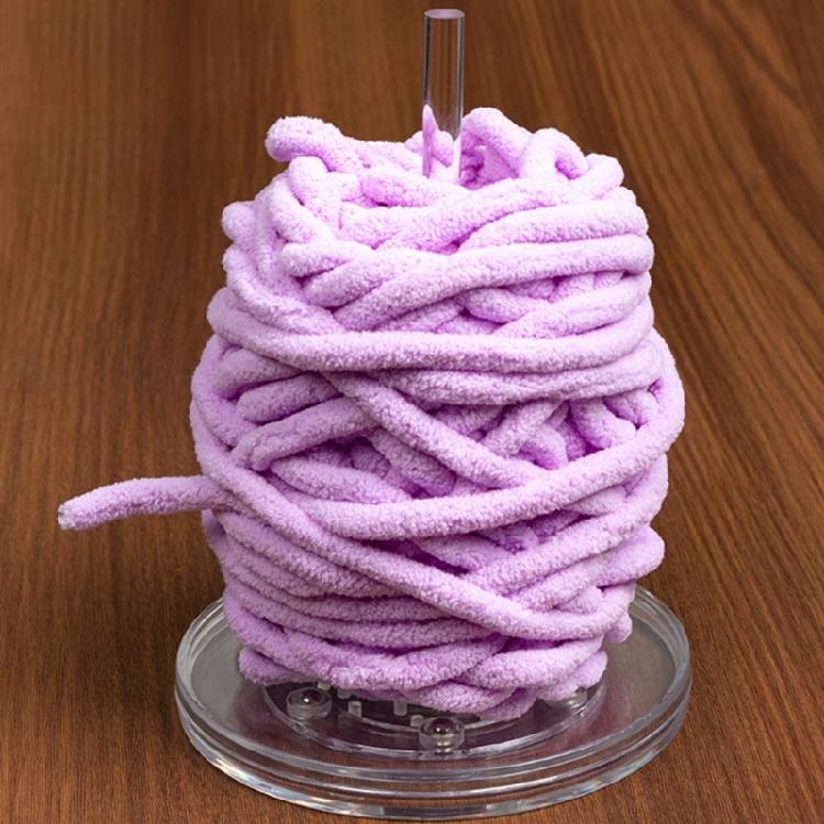 Rotating Thread Spool Holder Clear ABS Yarn Dispenser Rotating Yarn Holder Knitting Yarn Spool Holder for Weaving
