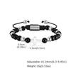 Vnox Stainless Steel Cross Virgin Mary Charm Tiger Eye Bead Adjustable Bracelet, Trendy Religious Prayer Jewelry for Men Women
