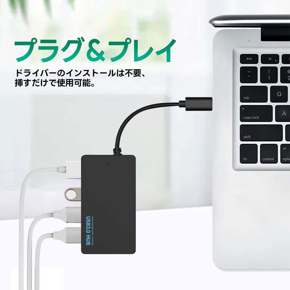Besince to USB USB USB Data Converts MacBook iPad and More to Supports Working from Home Type-C 3.0 Hub, 4-Port 3.0 Adapter, 4-in-1 Hub, High-Speed