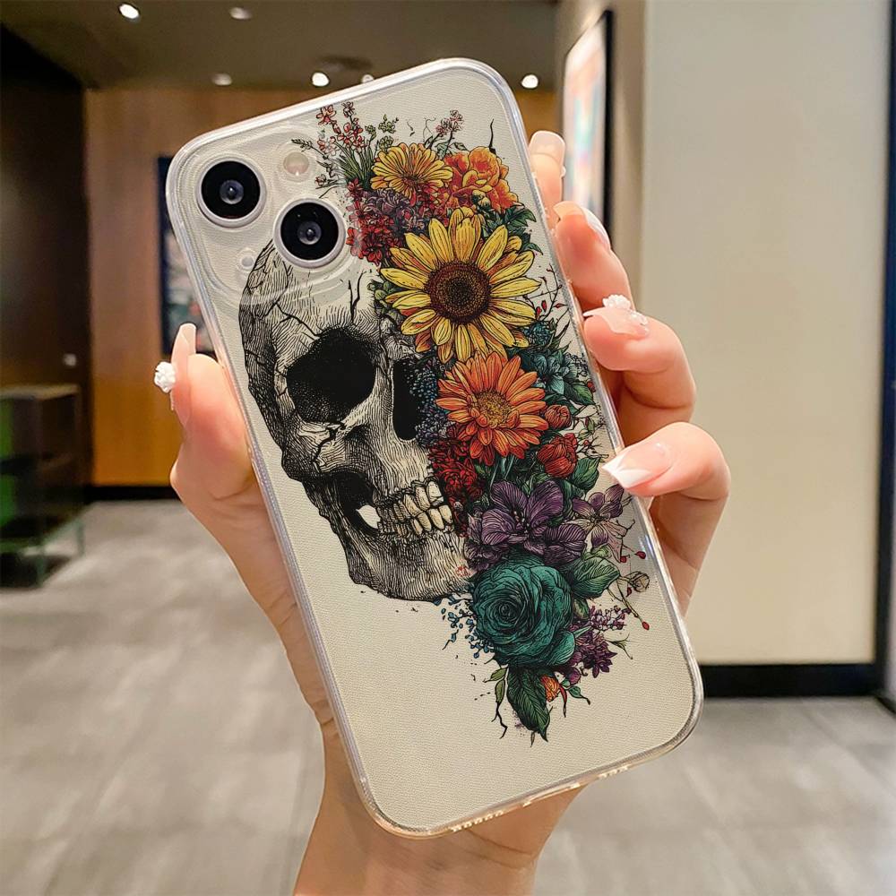 Skull Skeleton GrimReaper Phone Case For iPhone 17 16e 16 15 14 13 12 11mini Pro Max X XR XSMAX 8 7 Air Plus Soft Cover