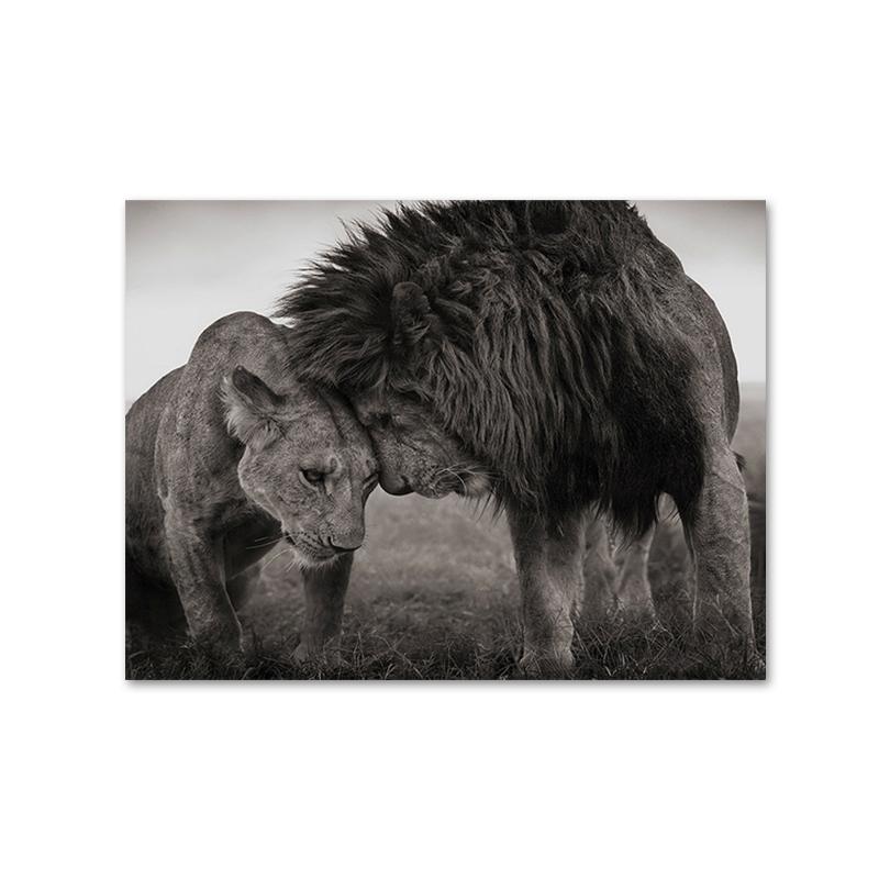 Modern Animal Lovely Lion Canvas Painting Posters and Prints Wall Art Pictures for Living Room Home Decoration Cuadros