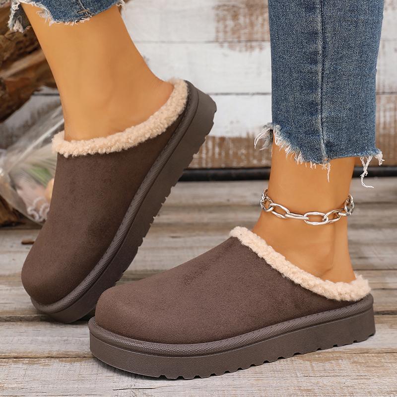 

Модные Уютные Плюшевые Теплые Зимние Тапочки для Женщин Нескользящие Домашние Уличные Флисовые Хлопковые Туфли Женские Однотонные Домашние Тапочки из Искусственного Меха 41 кофейный