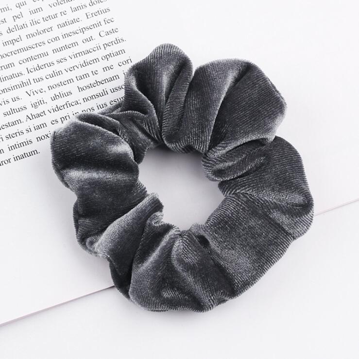 Elegant Velvet Hair Ring Scrunchie Women Girls Elastic Hair Rubber Bands Gum Accessories Tie Hair Rope Ponytail Holder Headdress