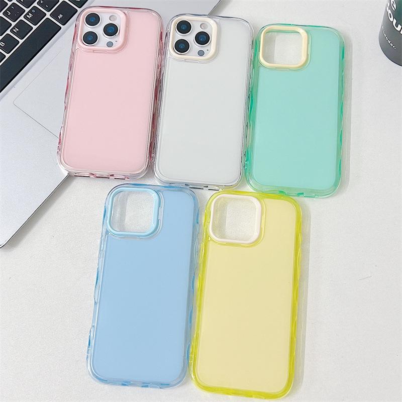 Jelly Ripples Transparent iPhone Case for 16 Pro Max, 14, 11 - Cross-Border Foreign Trade Compatible
