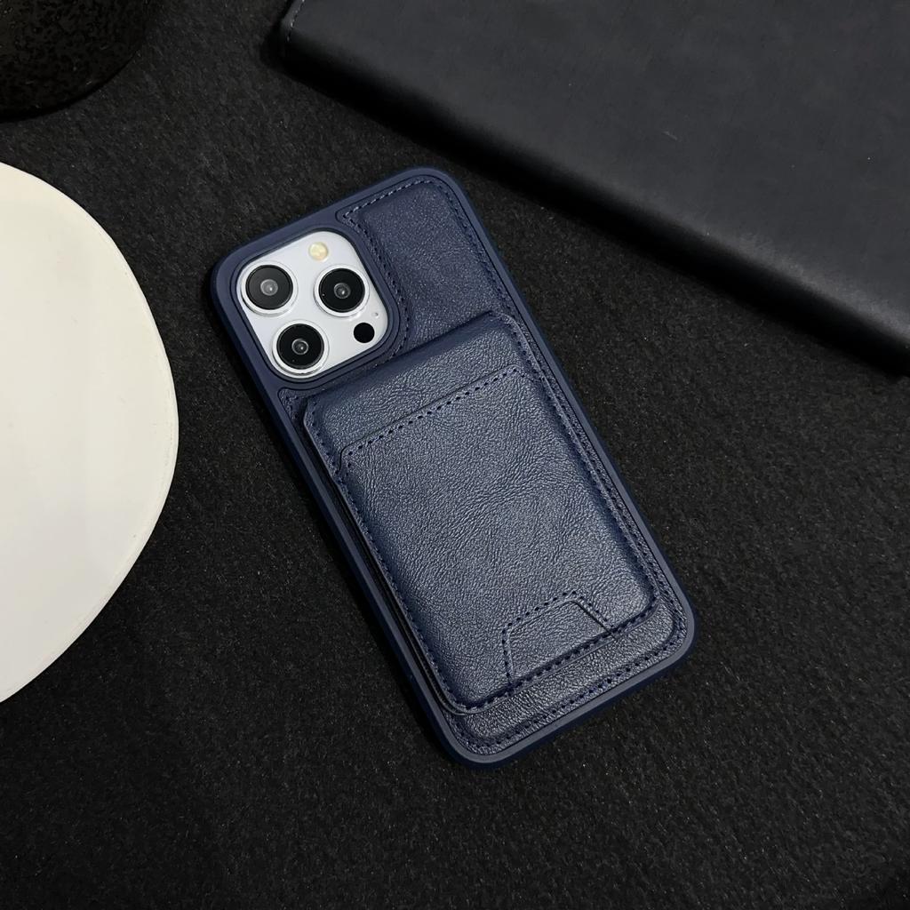 Card Holder Magnetic Suction Moblie Phone Case for iPhone 16 Pro Max 11 12 13 14 15 Pro Multifunctional Leather Protective Shell