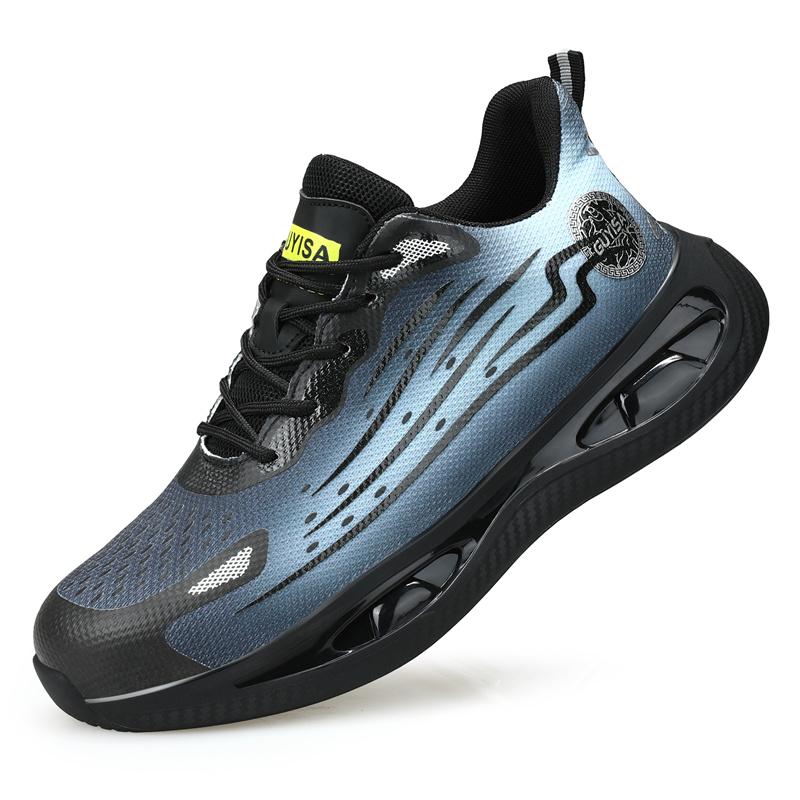 

Work Security Boots For Men Women Lightweight Work Sneakers Breathable Steel Toe Shoes Knob Lacing Safety Shoes Puncture-Proof 42