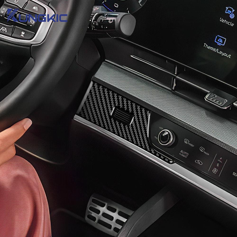 For Kia Sportage 2022 2023 2024 2025 Real Soft Carbon Fiber Sticker LHD RHD Car Center Console Side Outlet Panel Accessories