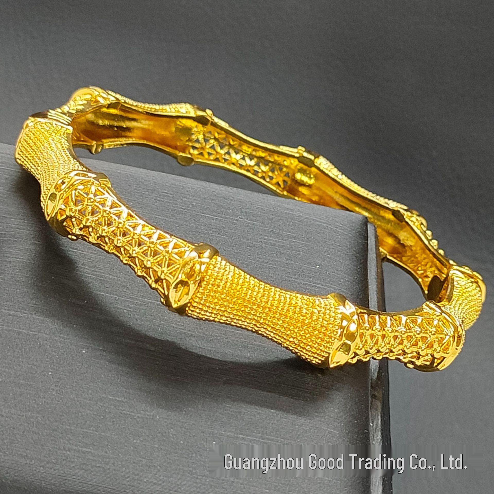 24 Karat vergoldetes Bollywood-Brautarmband: Brautschmuck für Damen 24k Gold Plated brown
