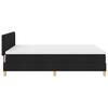 Box Spring Bed with Pillows Black 140 x 190 cm Fabric