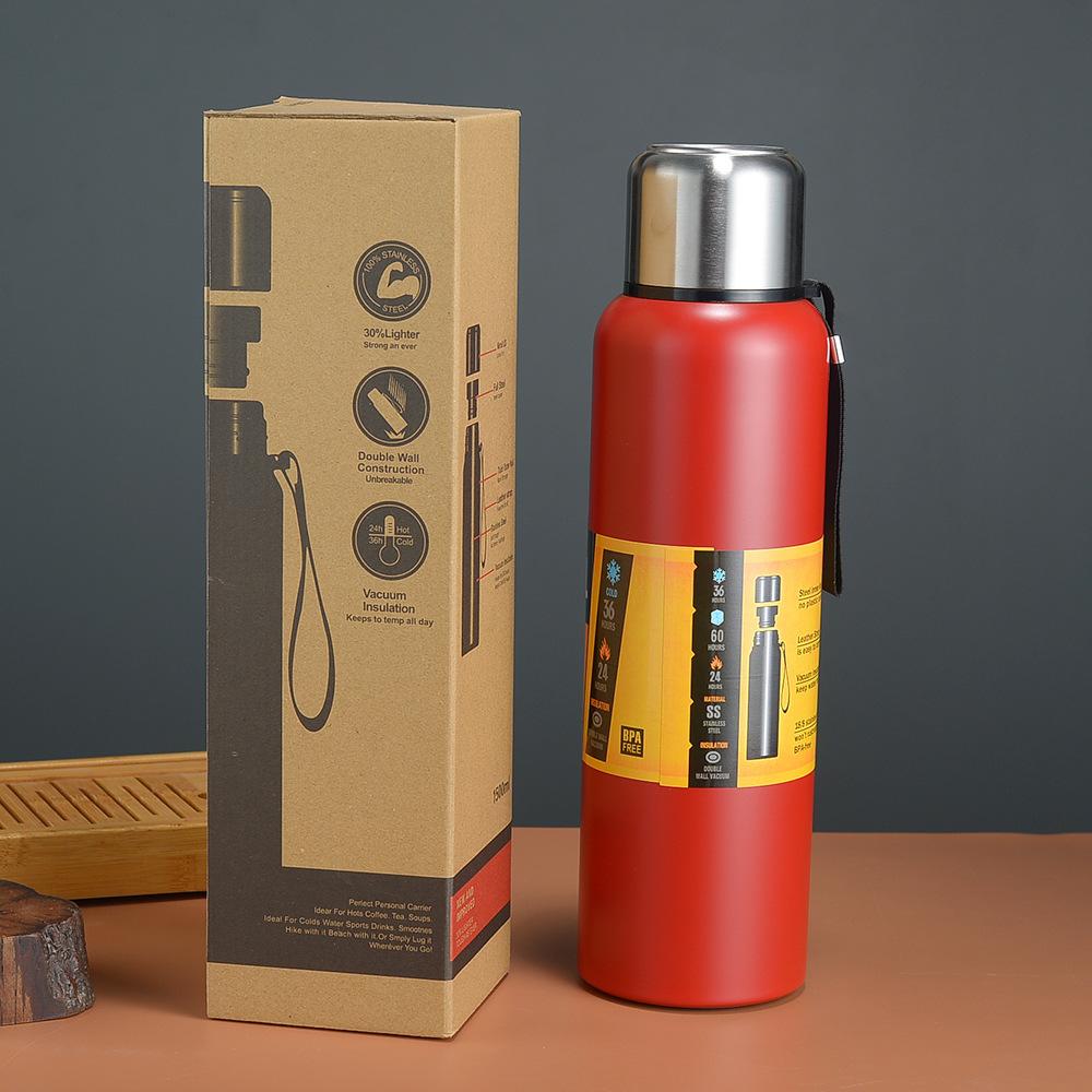 304 Stainless Steel Vacuum Insulated Bottle Large Capacity Leakproof Thermos