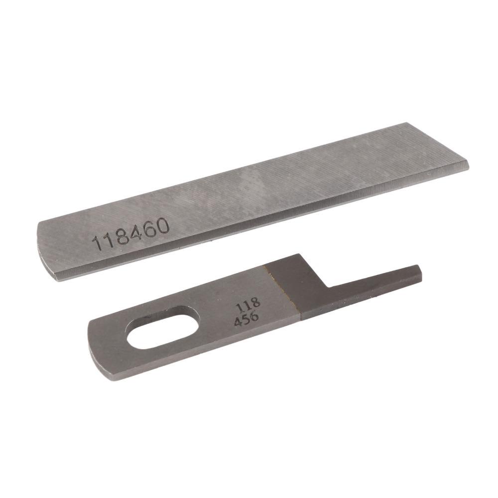 Sewing Machine Parts Durable Sewing Machine Blade Easy Install Steel Overlock Blade Silver Upper Lower Blade Industrial Sewing