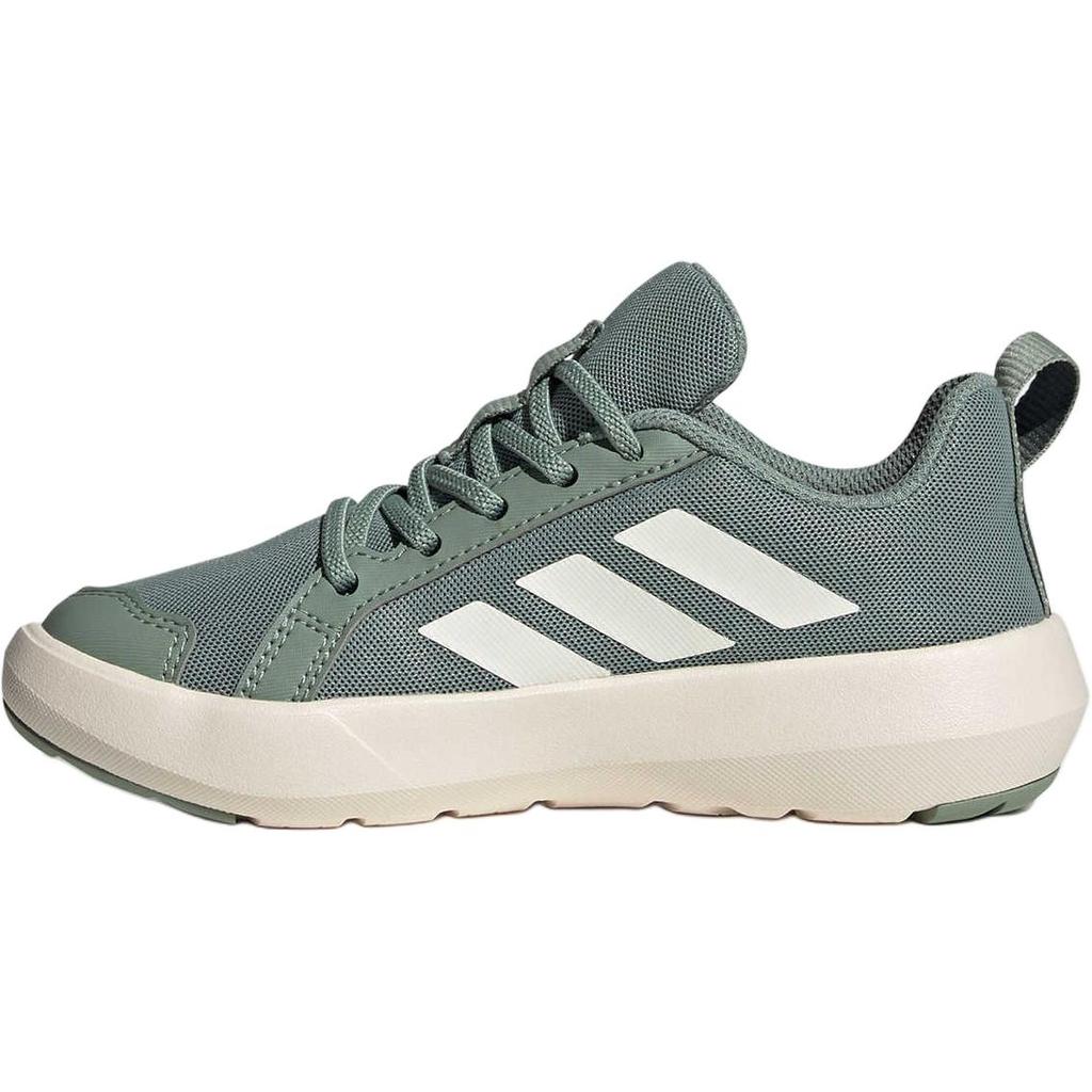 Adidas Terrex Boat C Comfortable Non-Slip Durable Low-Top Outdoor Shoes Kids Shoes Green White JS0733