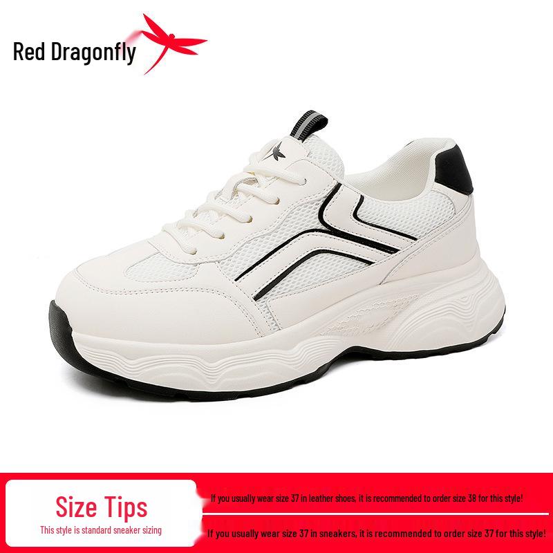 Red Dragonfly Women s Summer Casual Sporty Thick Sole Breathable Mesh Dad Shoes Size 37