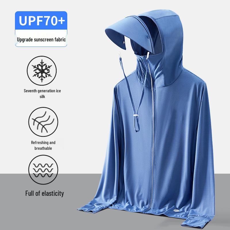 Ice Silk Men's Sun Protection Jacket 2026 - New Style, Anti-UV, Breathable, Thin for Summer & Outdoor Fishing