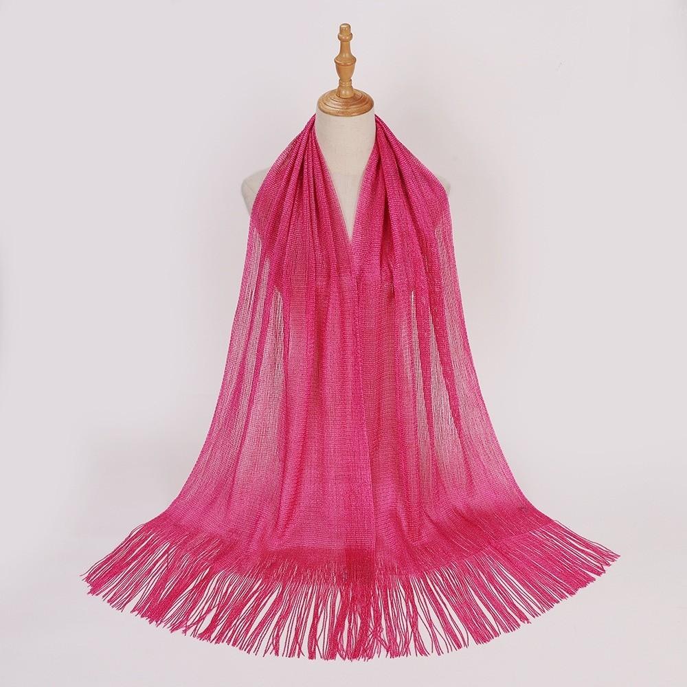 Shiny Metallic Scarf Long Bridal Wedding Wrap Elegant Party Evening Dress Scarf