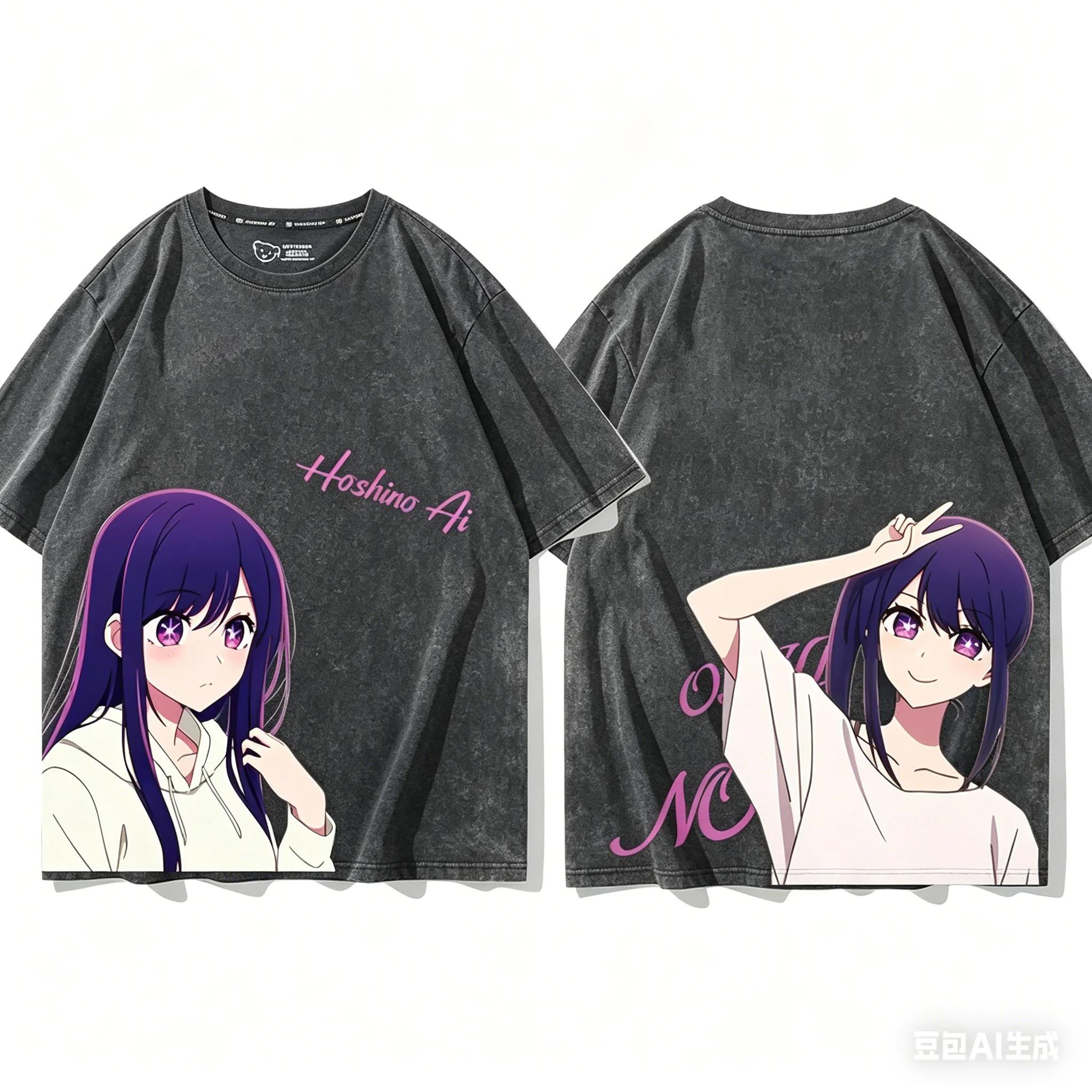 

Oshi no Ko Anime Lover Washed T-shirt Year round clothing personality Clothes Plus Size Unisex Streetwear Couples high quality XXXL