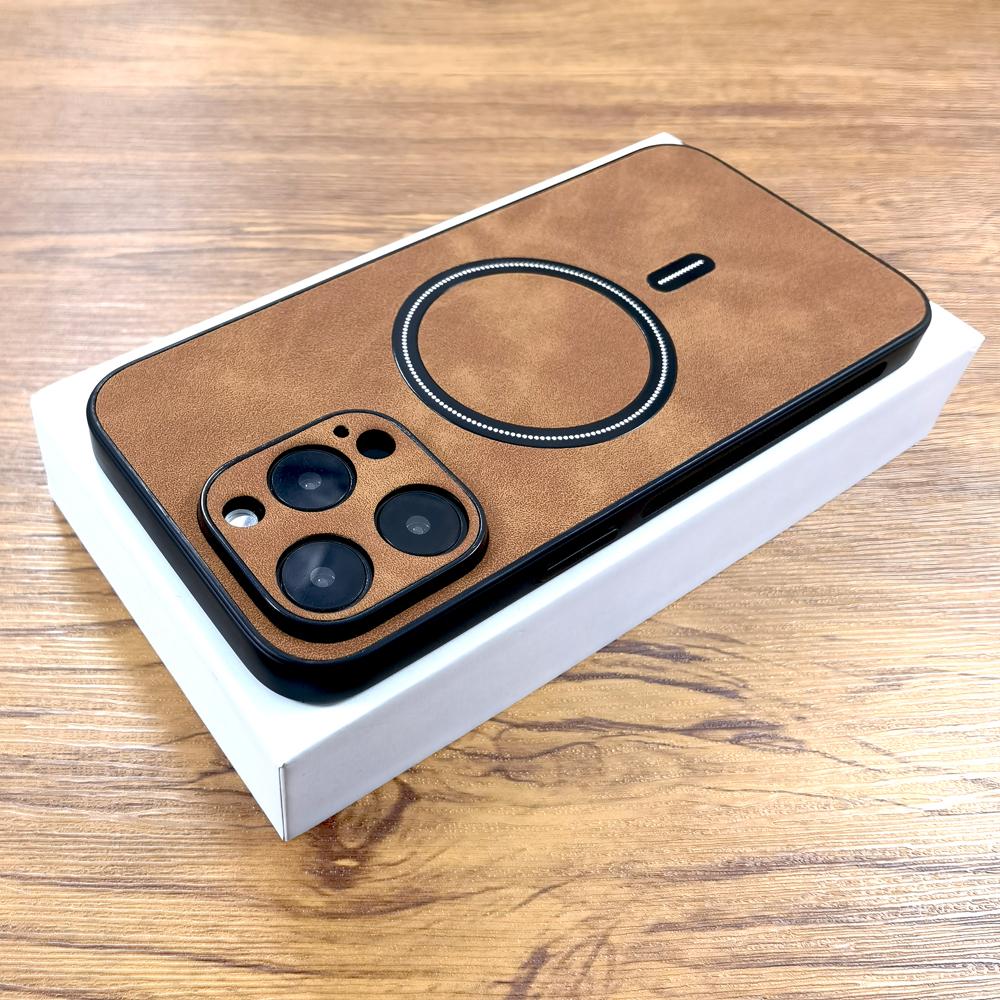 Luxury Leather Retra Case For iPhone 17 16E 16 15 14 13 12 11 Pro Max Air 16Pro 15Pro Magsafe Wireless Charge Mag Safe Cover