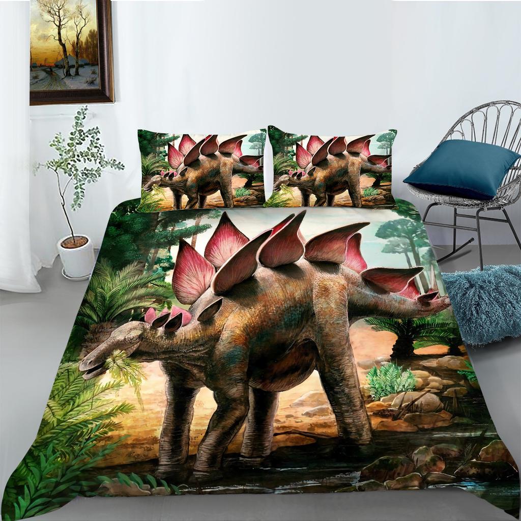 Dinosaur 3D Digital Printed Bedding Two-Piece Set Polyester