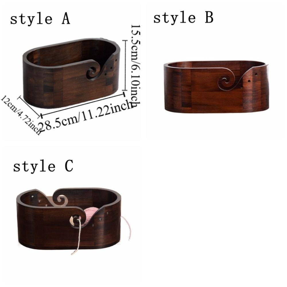 Multi-functional Yarn Bowl Wood Knitting Wool Holder Storage Tool Knitting Bowl  Handcrafted