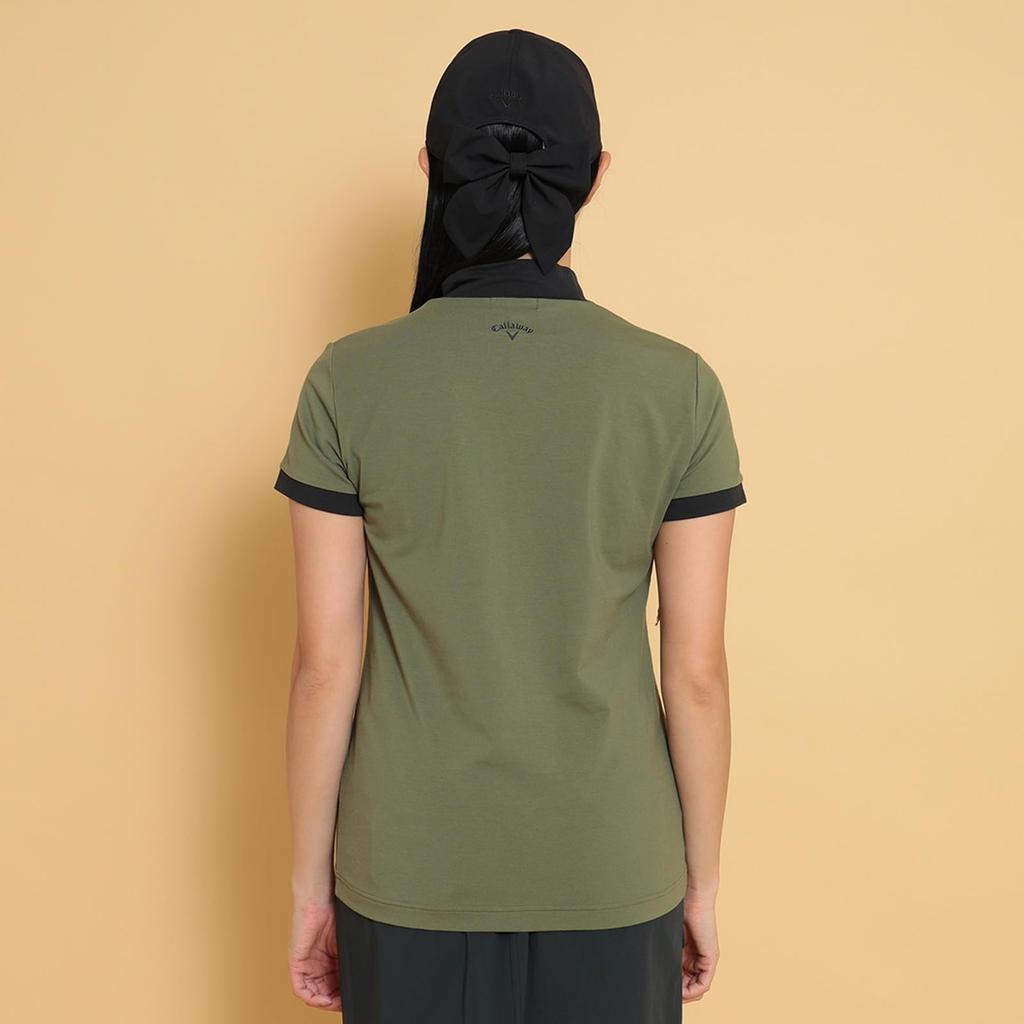 Callaway Short Sleeve Mock Neck Shirt Golf C25134203 LL Women's (Stretch) / / 1180_Khaki