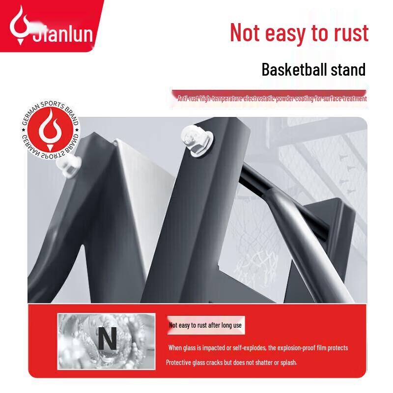JEEANLEAN Portable Adult Indoor/Outdoor Basketball Hoop