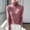 Women's Turtleneck Andy Fleece Sweater Long Sleeve Solid Knit Pullover Winter Inner Top