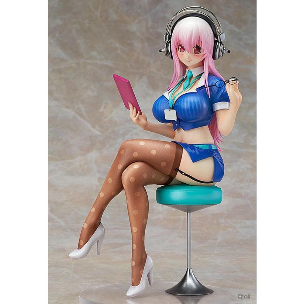 10CM Anime Figure Super Sonico PVC Action Figurine Model Toy Cake Decor Swimsuit Dress Up SoniComi Noodle Stopper Figure Gift