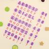 40PCS Tiny Purple Alphabet Number Cutter Set, DIY Baking Tool Symbol Fondant Cake Decorative Printing Mold, Alphanumeric Plastic Biscuit Mold