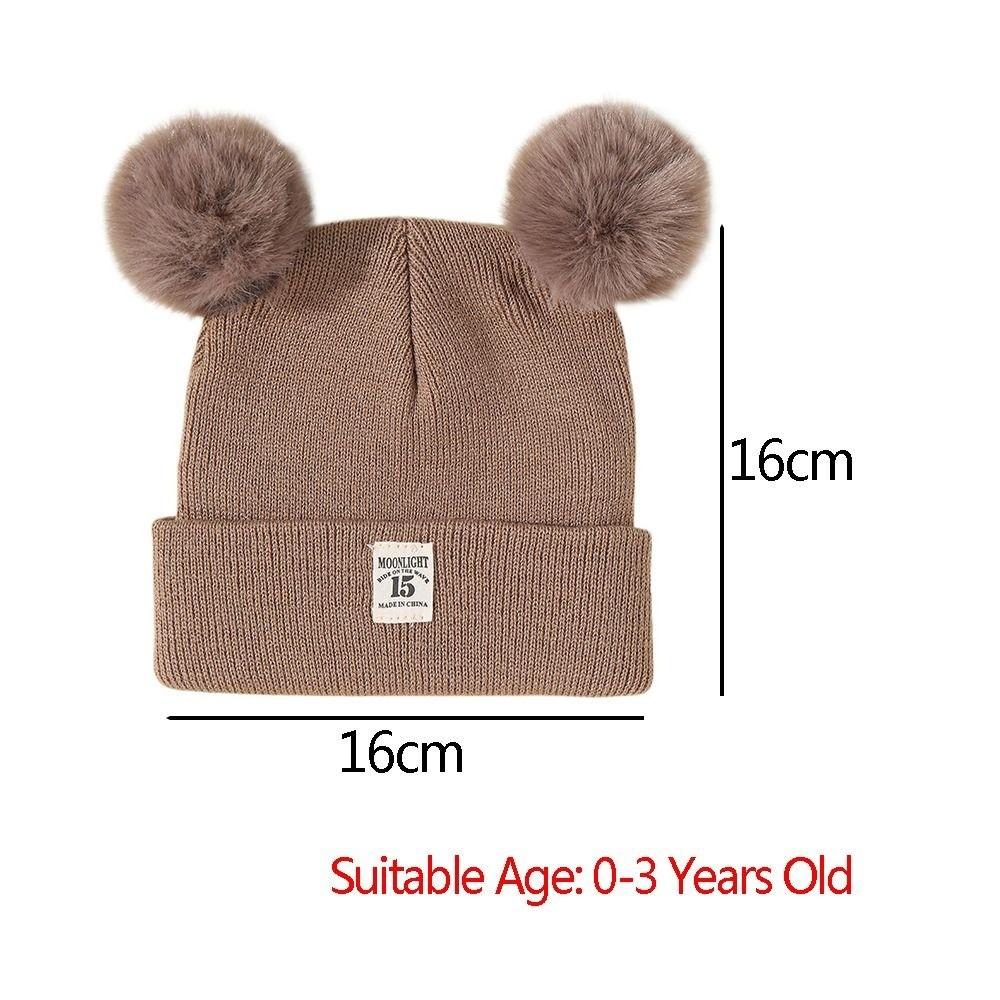 Thickned Pullover Hat Warm Knitted Hat Fashion Beanies Bonnet  Baby