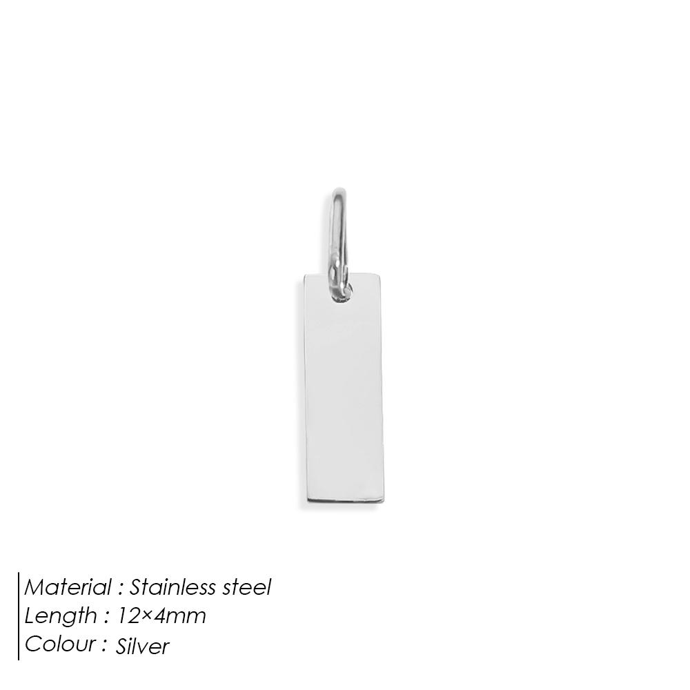 EManco Stainless Steel Mirror Polished Blank Rectangle Pendant Charms Can Make DIY Necklace Bracelet Jewelry Factory Outlet