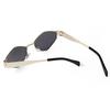 Punk Metal Frame Polygon Sunglasses Women Men Brand Designer Trend Hexagon Sun Glasses Clear Lens Eyewear Shades Female UV400