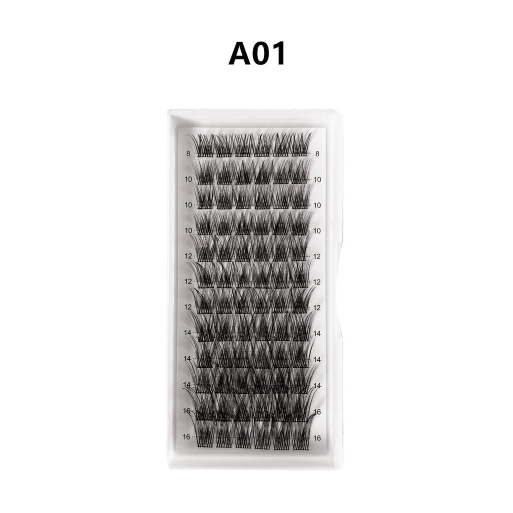 Natural Soft Self-Grafting Single-Cluster Segmented False Eyelashes Diy Eyelashes