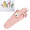Color Lattice Scissors Protective Cover Protective PU Leather Scissors Cover  For Embroidery