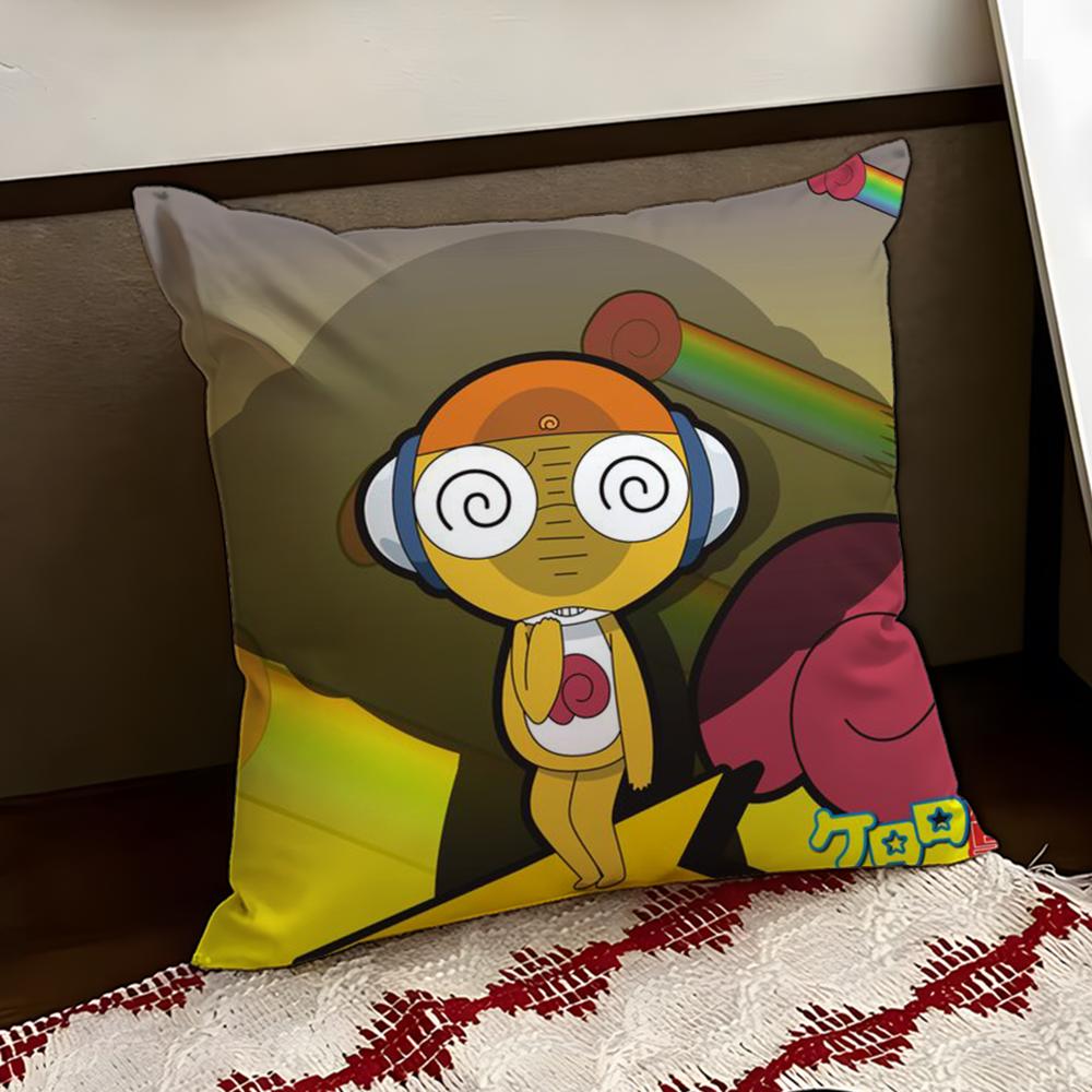 KKeroro GGunsou Frog Cushion Cover Reversible Soft Durable Pillow Cover Home  Car MultiScene Use for Daily Comfort