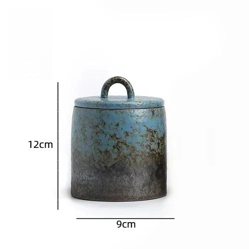 Stoneware Tins Porcelain Sealed Jar Household Large and Small Size Japanese Style Tea Container Tea Box Jar Storage