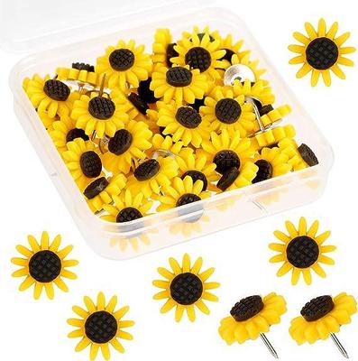 Kreative Sonnenblumen-Stecknadeln - Dekorative Pinnnadeln für Büro und Pinnwände