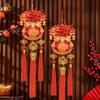 2026 Chinese New Year Knot Pendant Festive Red Tassel Hanging Ornaments For Hallway And Balcony Wall Decorations
