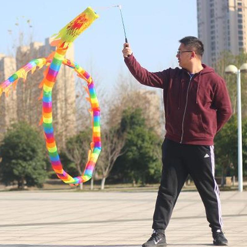 2/5/7/12/15 Meter Dragon Dance Ribbon Fitness Dragon Body Without Rod Festival Celebration Square Dance Performance Props